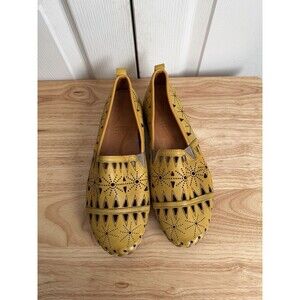 Spring Step EU 38 Us 7.5-8 Fusaro Yellow Slip On Loafers Flat Comfort Women’s